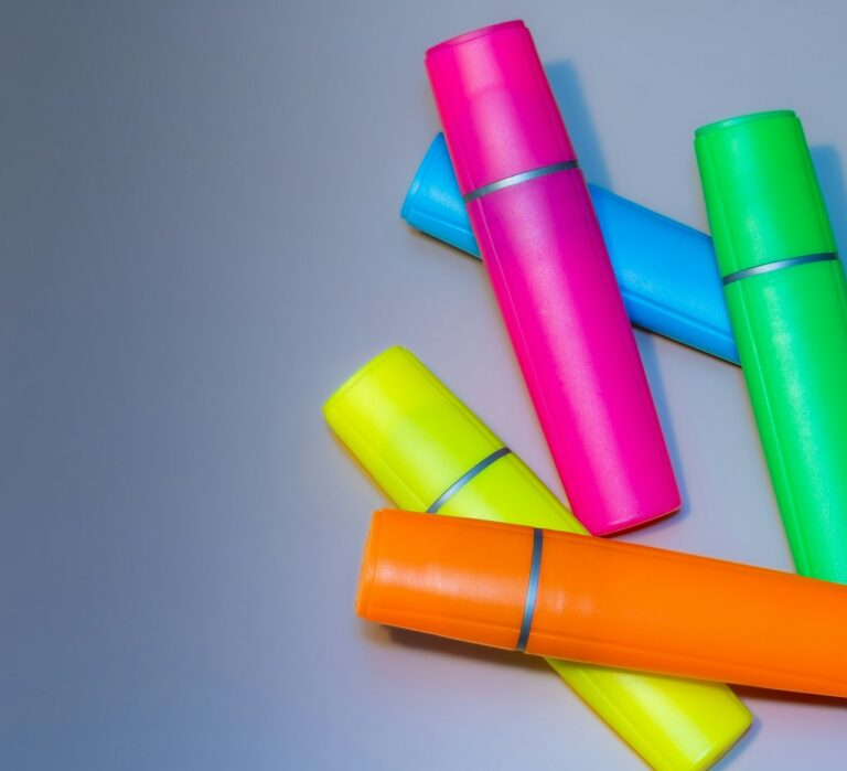 Kit Marca-Texto Cores Neon 6 Unidades