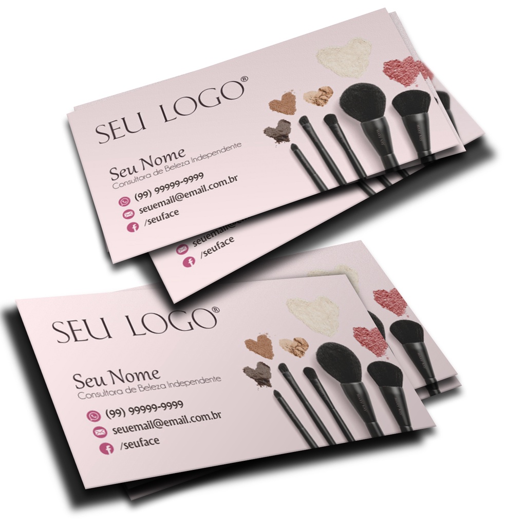 Cartão De Visita Consultoras de Beleza (Pct 500 ou 1000 Unidades) - Imagem 5