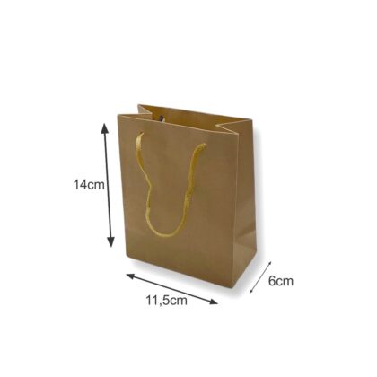 25 Sacolas Pequenas / Sacolinhas Kraft Reforçada e Resistente