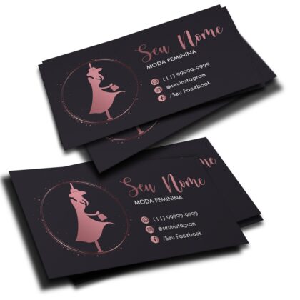 Cartão De Visita Moda, Loja de Roupas, Vendedora de Roupas, Lingerie, Moda Feminina, Sex shop, Moda Intima  (Pct 500 ou 1000 Unidades)