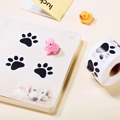 500 Etiquetas Adesiva Decorativa Patinha Gato, Cachorro, Sacola, Presentes, Caixinhas, Envelopes