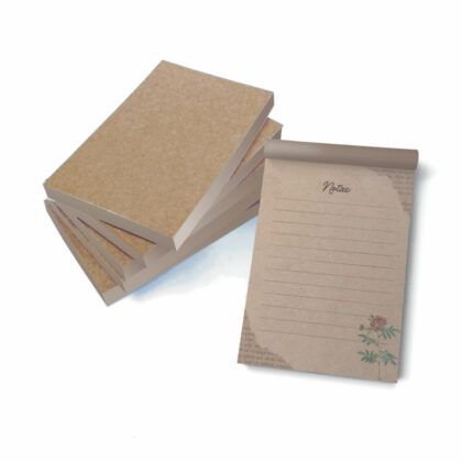 5 Blocos (500 Folhas) Kraft Vintage para Notas / Rascunho / Anotações