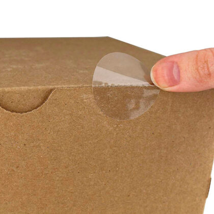 100 Unid Etiqueta Adesiva / Selo Transparente para Presente, Sacolas, Sacos Plásticos, Caixinhas