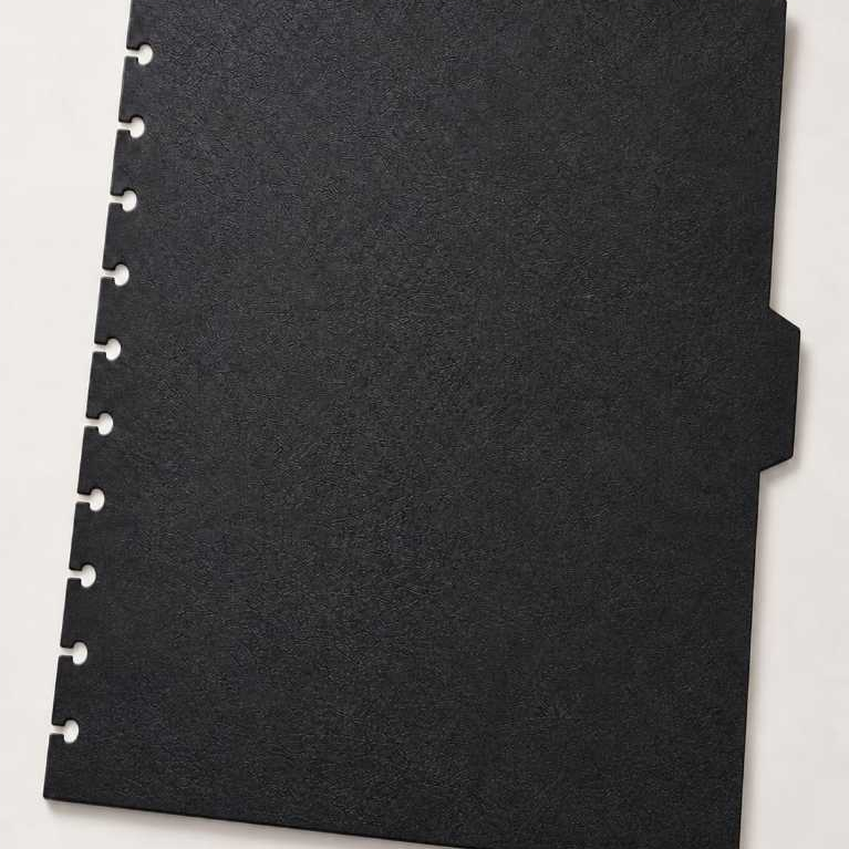 Kit 8 Divisórias Pretas para Caderno de Discos com Abas e Adesivos de Matérias Compatível c/ Modelos Inteligentes - Imagem 2