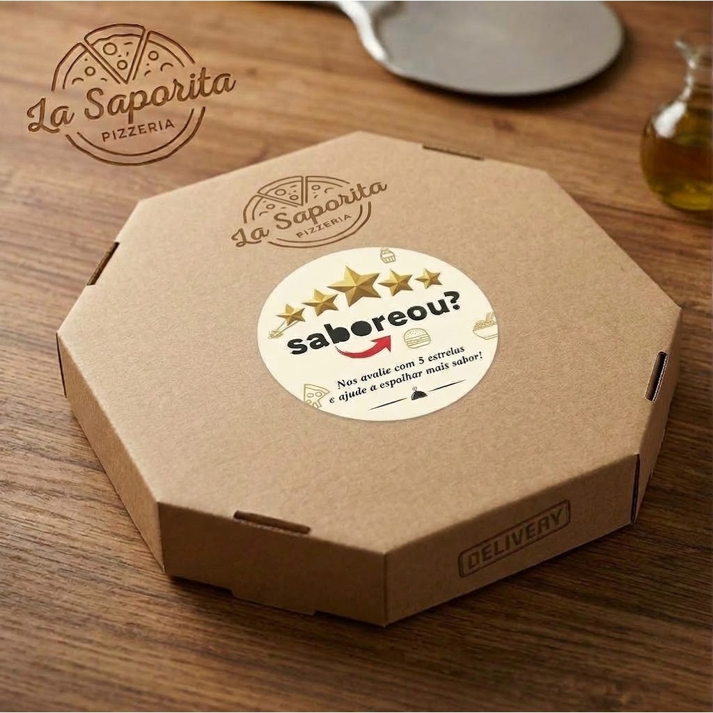 Etiqueta Adesivo Avaliação Pedido Delivery iFood 99 Food Keeta - Imagem 5