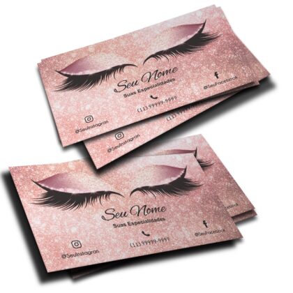 Cartão De Visita Maquiadora, Makeup, Maquiagem Profissional (Pct 500 ou 1000 Unidades)